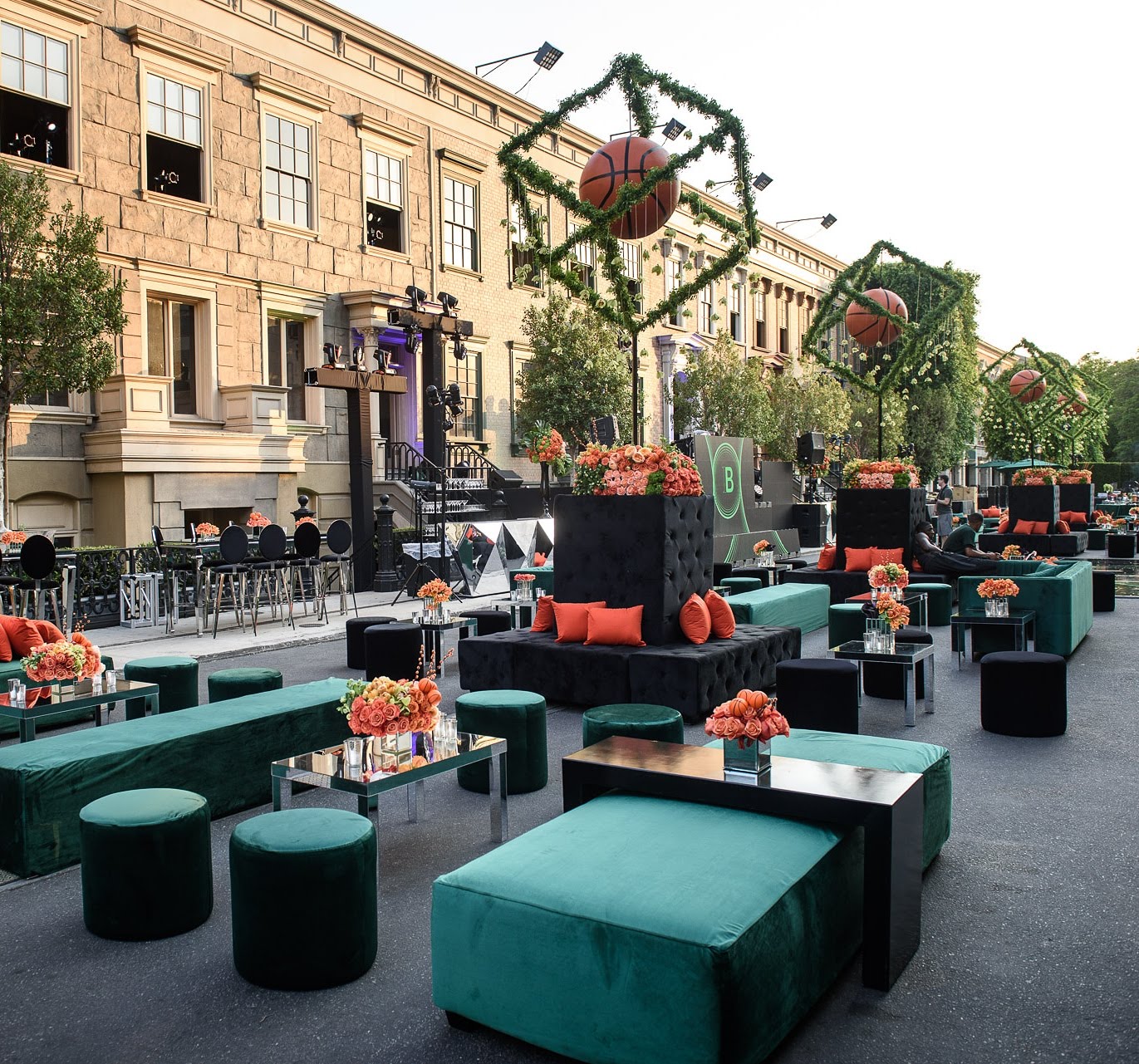 LA Best Event Rental team setting up an event in Los Angeles