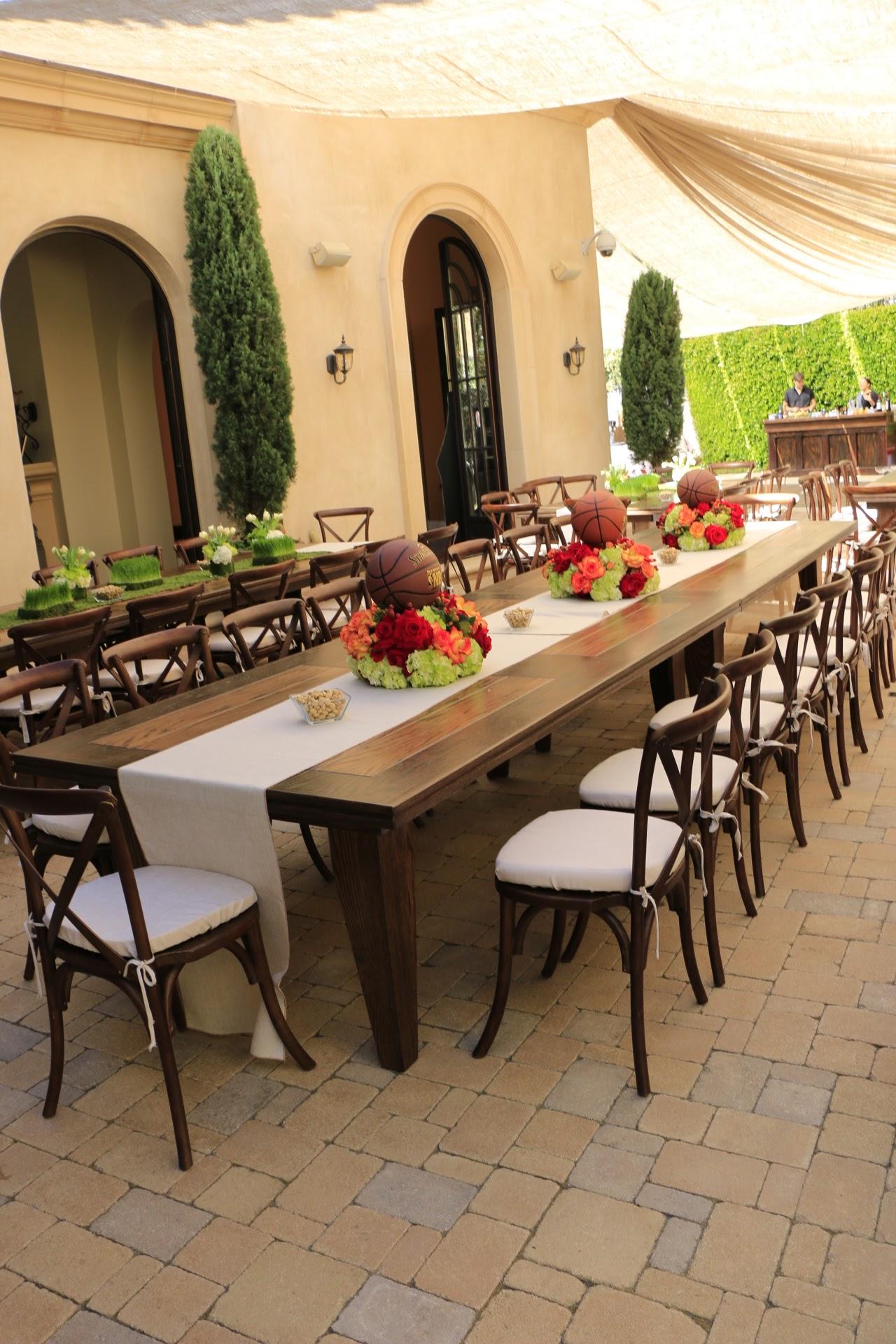 Wedding rental setup in Southern California